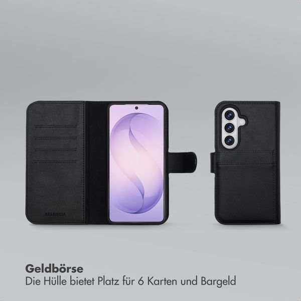 Selencia Olyn Abnehmbare Bookcase mit MagSafe Samsung Galaxy S26 - Schwarz