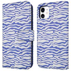 imoshion Design Klapphülle Apple iPhone 11 - White Blue Stripes