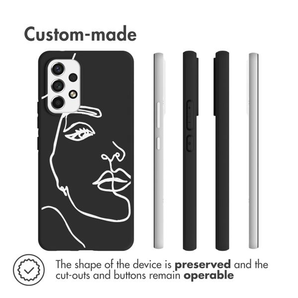 imoshion  Design Hülle für das Samsung Galaxy A53 - Line Art Woman Black 