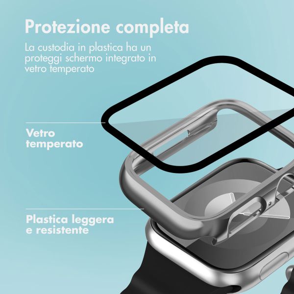 imoshion Full Cover glänzendes Hard Case Apple Watch 7 / 8 / 9 - 41 mm - Silber