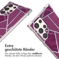 imoshion Design Hülle mit Band Samsung Galaxy S23 Ultra - Bordeaux Graphic