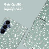 imoshion Design Klapphülle Samsung Galaxy S25 FE - Smoke Green Flowers