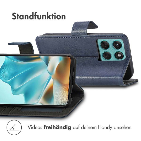 imoshion Luxuriöse Klapphülle Motorola Edge 60 Fusion - Dunkelblau