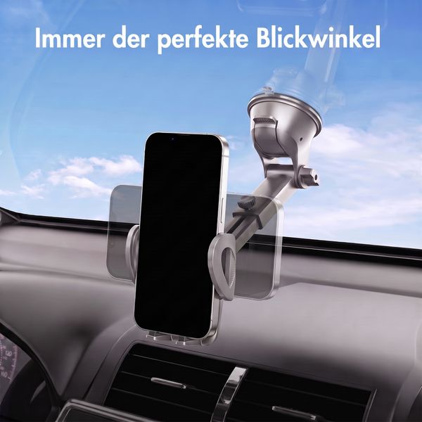 imoshion ﻿ Telefonhalter für das Auto - Verstellbar - Universell - Carbon - Armaturenbrett / Scheibe - Schwarz