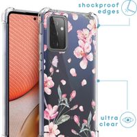 imoshion Design Hülle mit Band für das Samsung Galaxy A72 - Blossom Watercolor