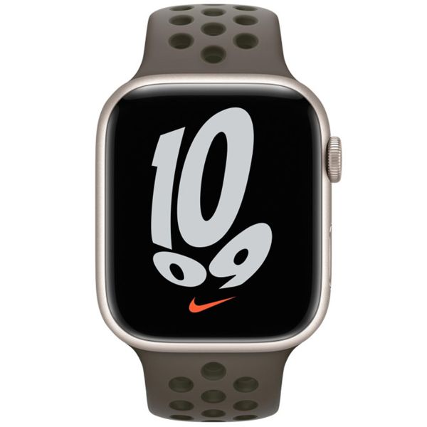 Apple Nike Sport Band für Apple Watch Series 1 bis 10 / SE / Ultra (2) (44/45/46/49 mm) - Olive Gray/Cargo Khaki