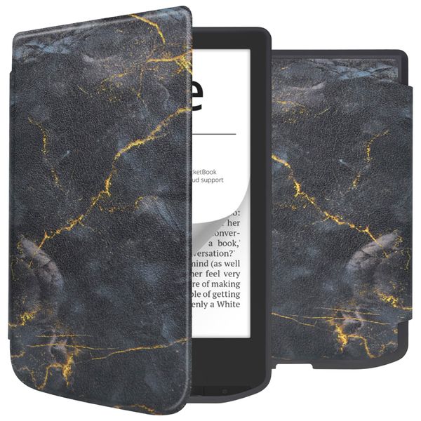 imoshion Design Slim Soft Case Sleepcover Pocketbook Verse / Verse Pro / Verse Pro Color / Vivlio Light / Light HD - Black Marble