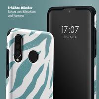 Selencia Vivid Back Cover Huawei P30 Lite - Colorful Zebra Pine Blue