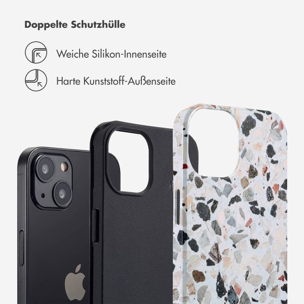 Selencia Vivid Tough Back Cover für das iPhone 13 - Chic Terazzo