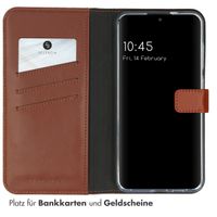 Selencia Echtleder Klapphülle Samsung Galaxy S24 Plus - Hellbraun