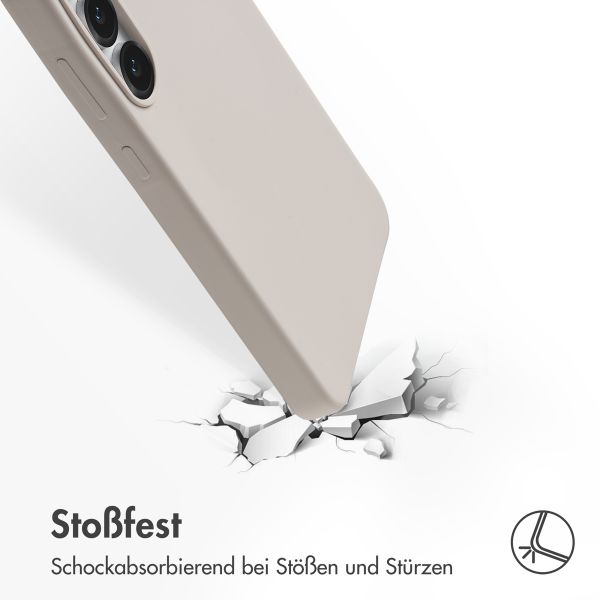 Accezz Liquid Silikoncase mit MagSafe Samsung Galaxy S25 FE - Stone