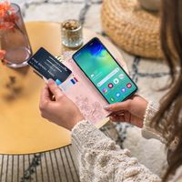 Kleeblumen Klapphülle Roségold für das Huawei Y6 (2019)