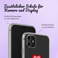 Personalisierte Hülle mit Herz iPhone SE (2022 / 2020) / 8 / 7 - Transparent