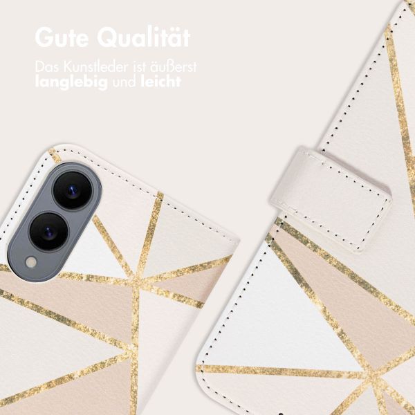 imoshion Design Klapphülle Samsung Galaxy S25 Edge - Beige Graphic