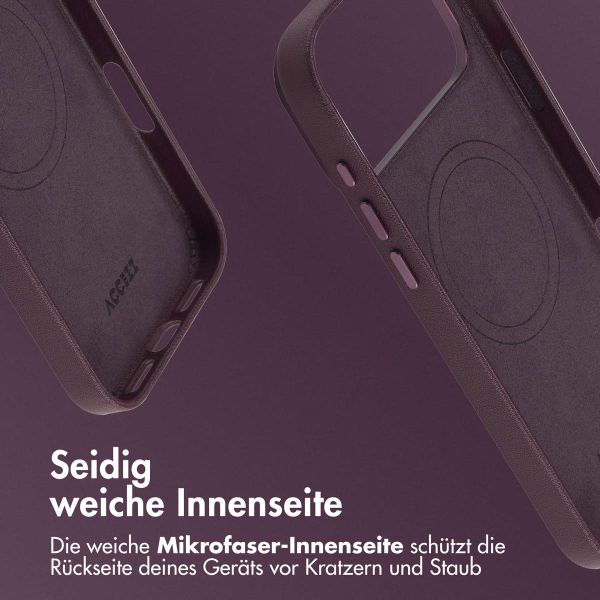 Accezz MagSafe Leather Backcover Apple iPhone 17 Pro Max - Heath Purple