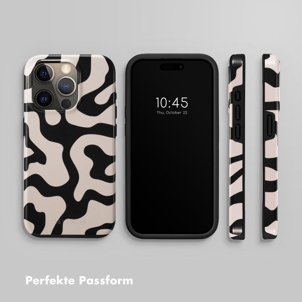 Selencia Vivid Tough Back Cover für das iPhone 15 Pro - Art Wave Black