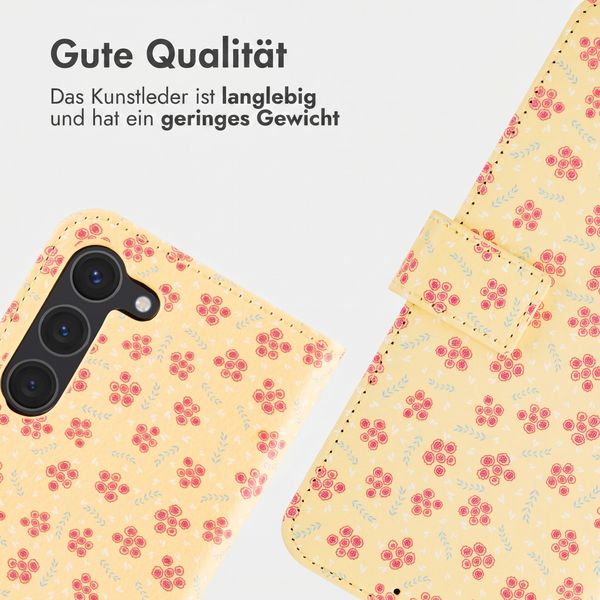 imoshion Design Klapphülle Samsung Galaxy S23 - Sunny Yellow Petite Flowers