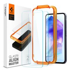 Spigen GLAStR Fit Displayschutzfolie 2er-Pack + Applicator Samsung Galaxy A55
