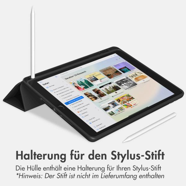 Accezz Smarte Klapphülle aus Silikon Apple iPad 6 (2018) 9.7 Zoll / iPad 5 (2017) 9.7 Zoll - Schwarz