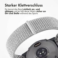imoshion QuickFit® Nylon Armband -   Garmin 20 mm Anschluss - Größe L/XL - Weiß