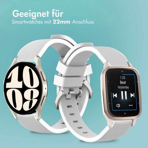 imoshion Flexibles Silikonarmband - Universeller 22-mm-Anschluss - Weiß