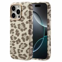 Selencia Sabi Backcover Panthermuster mit MagSafe Apple iPhone 16 Pro - Soft Ivory