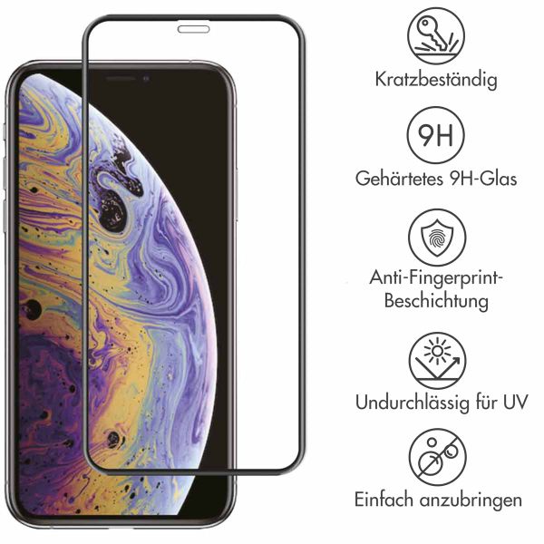 Accezz Full Cover Screen Protector aus gehärtetem Glas für das iPhone 11 Pro Max / Xs Max