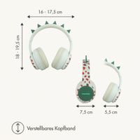 imoshion Kabellose Kinderkopfhörer Dino LED Light - Dezibelbegrenzer - Mit AUX-Kabel - Brown / Orange