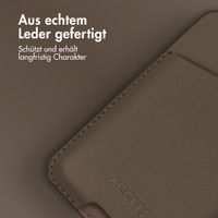 Accezz Lederkartenhalter - Geeignet für MagSafe und Qi2 - Coffee Brown