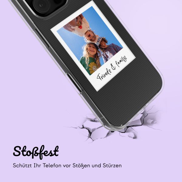 Personalisierte Hülle mit Polaroid Apple iPhone 16 pro - Transparent