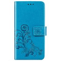 Kleeblumen Klapphülle Redmi Note 9 Pro / 9S - Türkis