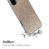 imoshion Design Hülle Apple iPhone 16 - Graphic Lines Beige