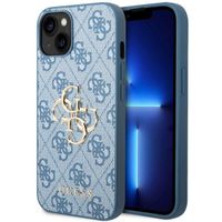Guess 4G Metal Logo Back Cover Apple iPhone 14 - Blau