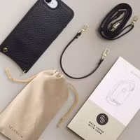 Selencia Nova HandyHülle mit Kordel und Kartenhalter Apple iPhone 16e - Schwarz