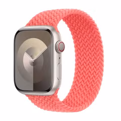 Apple Geflochtenes Solo Loop für  Apple Watch Series 1 - 11 / SE / Ultra (44/45/46/49 mm) - Größe 7 - Guava
