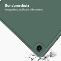 Accezz Smarte Klapphülle aus Silikon Samsung Galaxy Tab A9 Plus - Dunkelgrün