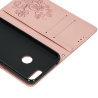 Kleeblumen Klapphülle Roségold Alcatel 1S (2019)