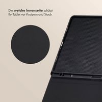 Selencia Sabi Klapphülle mit Leopardenmuster Samsung Galaxy Tab A9 Plus - Midnight Black