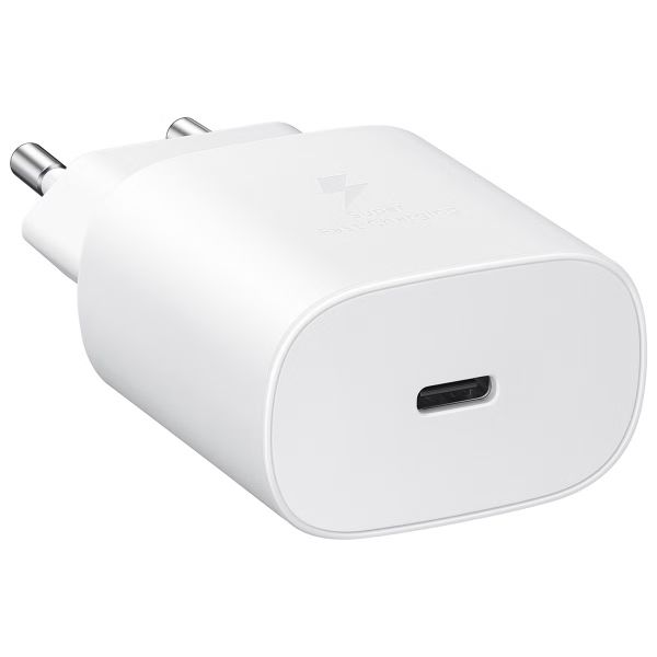 Samsung Original Powerbank-Bundle | Samsung Galaxy Akku-Pack 10.000 mAh - 2x USB-C - Beige + Samsung 25 Watt USB-C Adapter - Weiß