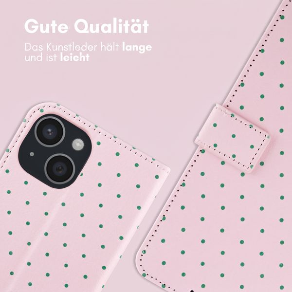 imoshion Design Klapphülle Apple iPhone 14 - Happy Dots