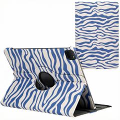 imoshion 360° drehbare Design Klapphülle Apple iPad Pro 12.9 (2018/2020/2021/2022) - White Blue Stripes