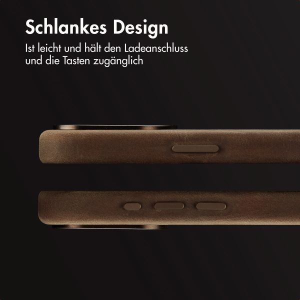 Accezz Vintage Leather Magsafe Backcover iPhone 15 Pro Max - Rustic Brown
