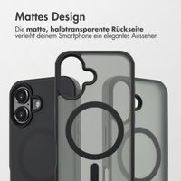 Accezz Rugged Frosted Back Cover mit MagSafe Apple iPhone 16 - Schwarz