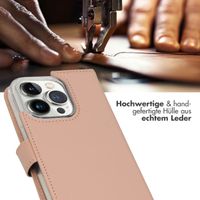 Selencia Echtleder Klapphülle iPhone 14 Pro - Dusty Pink