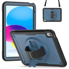Accezz Robustes Back Cover mit Schultergurt Apple iPad 11 (2025) 11 Zoll A16 / iPad 10 (2022) 10.9 Zoll - Blau