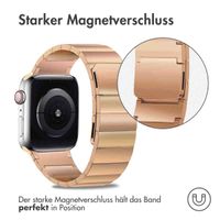 Selencia Edelstahl Magnetarmband für das Apple Watch Series 1-9 / SE - 38/40/41 mm / Series 10 - 42 mm - Rose Gold