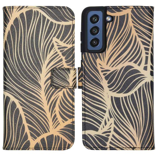 imoshion Design TPU Klapphülle Galaxy S21 FE - Golden Leaves