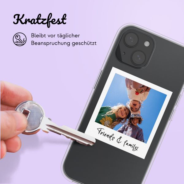 Personalisierte Hülle mit Polaroid iPhone 14 - Transparent