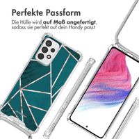 imoshion Design Hülle mit Band Samsung Galaxy A53 - Petrol Green Graphic