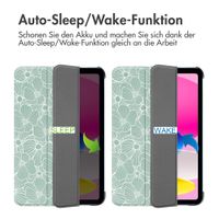 imoshion Design Trifold Klaphülle Apple iPad 11 (2025) 11 Zoll A16 / iPad 10 (2022) 10.9 Zoll - Botanica